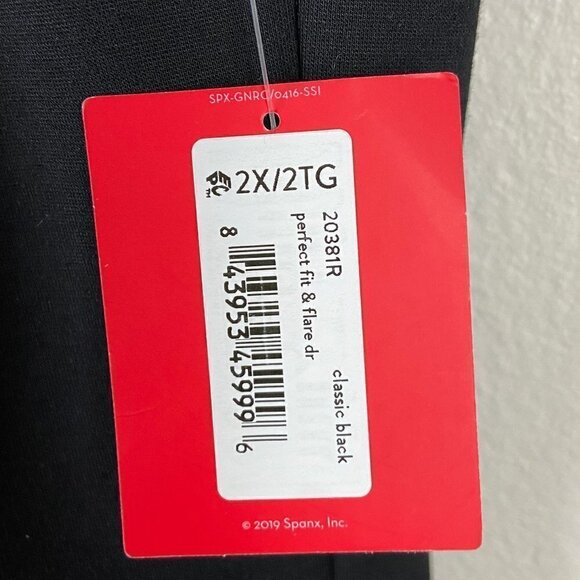 SPANX | The Perfect Fit & Flare Dress Classic Black 2X - Picture 12 of 13